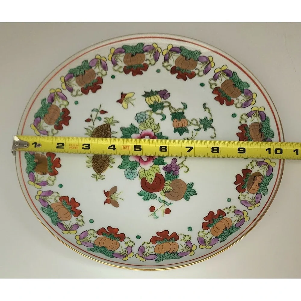 Vintage ACF Famille Peony Plate 10.5